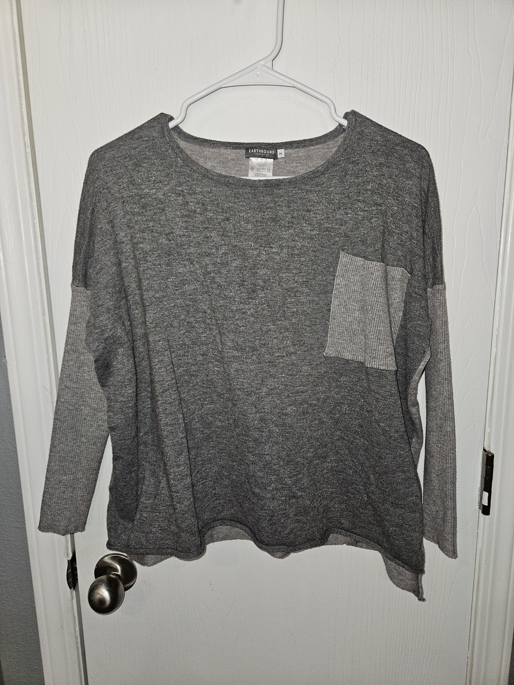 EARTHBOUND Gray Two-Tone Pocket Sweatshirt